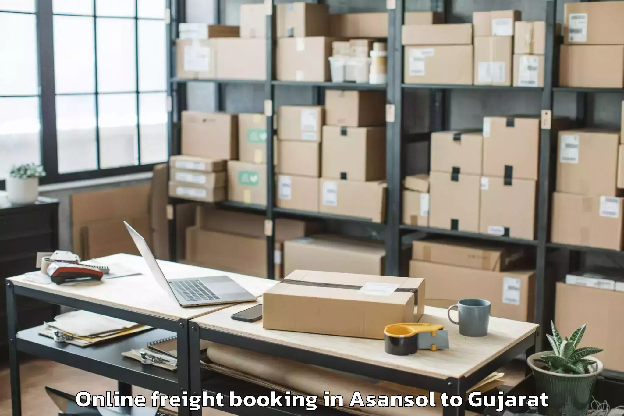 Book Asansol to Dhuwaran Online Freight Booking Online